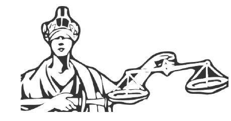 The figure below is a symbol of the American justice system.

What does the blindfold covering the