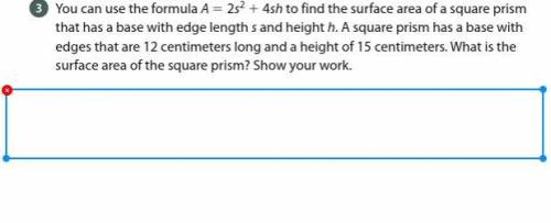 uh, can someone frig.giNG help this is finding the area for a square prism. but i forgot what to do
