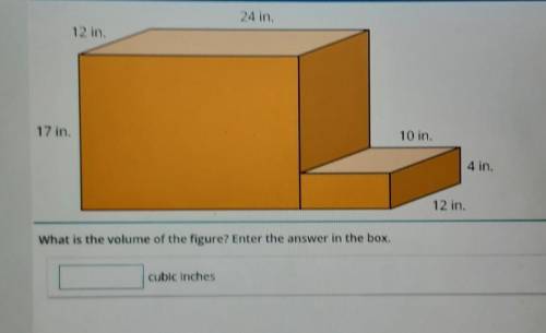 PLS HELP ASAPWhat is the volume of the figure? Enter the answer in the box. cubic Inches​
