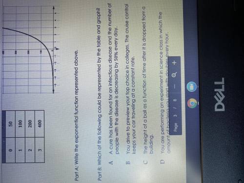 Given the following table below and the graph below