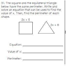 Please help very urgent on test...

Write and solve an equation that can be used to find the value