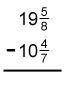 Estimate the answer by rounding each fraction to the nearest whole or half and then subtracting.