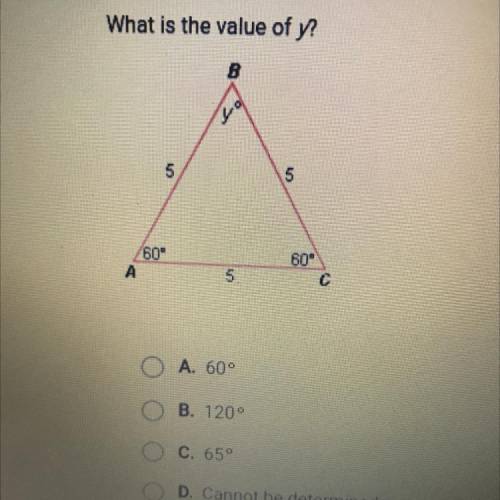 What is the value of y?