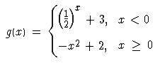 Select all the correct answers.

Consider function g.
Which statements are true about function g?