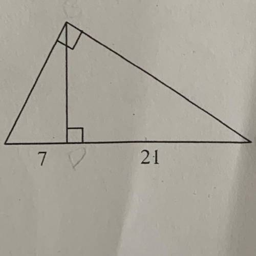 18. Find the length of the altitude drawn to the hypotenuse. The triangle is not drawn to scale.