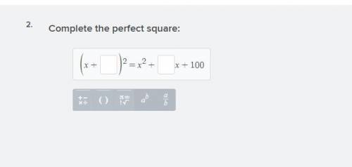 Complete the perfect square: