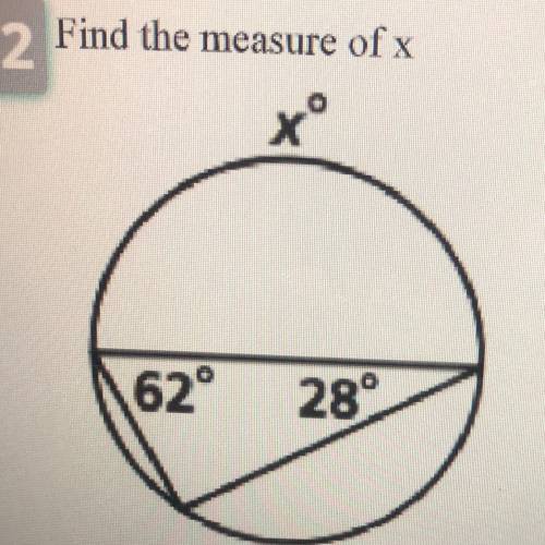 Find the measure of x