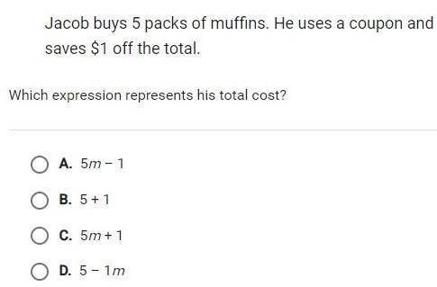 Which expression represent his total cost?