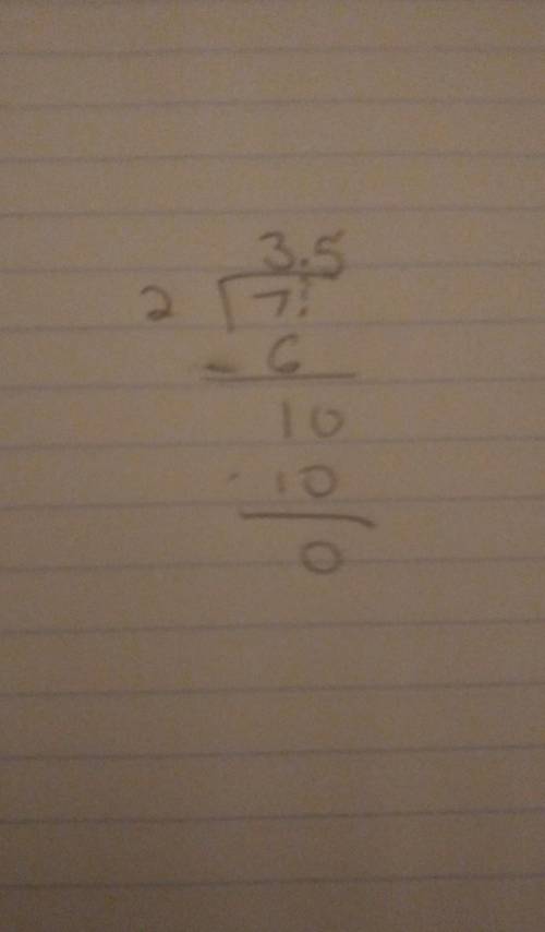What is the answer for 2x=7
