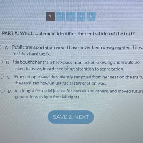 1. PART A: Which statement identifies the central idea of the text?

O A Public transportation wou