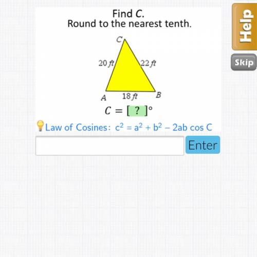 Find c and round to the nearest tenth