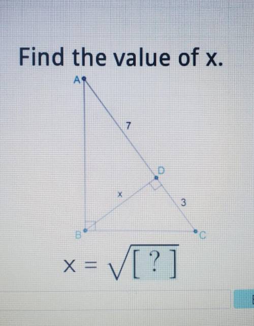 Find the value of x. Please help​