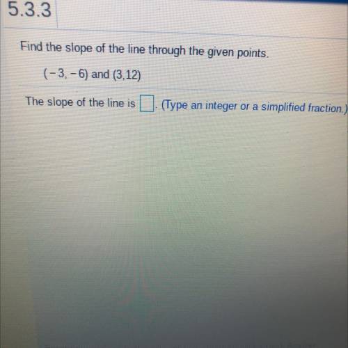 Find the slope of the line through the given points.