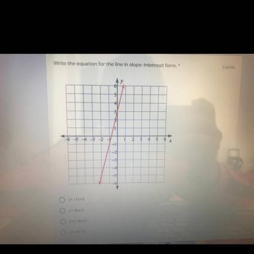 Plz I need Answer For It Will give Good Rating

Write the equation for the line in slope-intercept