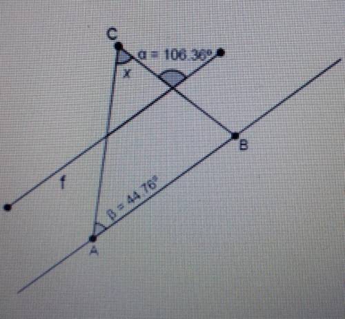 El triangulo ABC es cortado por una linea f que es paralela a uno de sus lados.

De acuerdo con la