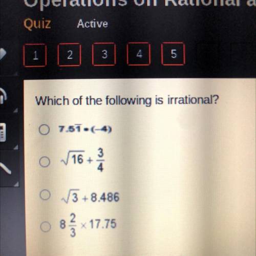 Which one is irrational?