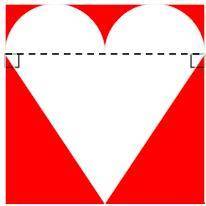 Maggie wants to create a Valentine's Day card. It begins with a red square-shaped leaf with sides m
