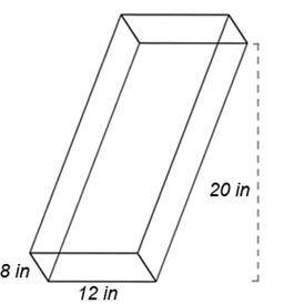 Find the volume of the given prism.

A) 
1,784 in3
B) 
6,336 in3
C) 
3,568 in3
D) CORRECT ANSWER
1