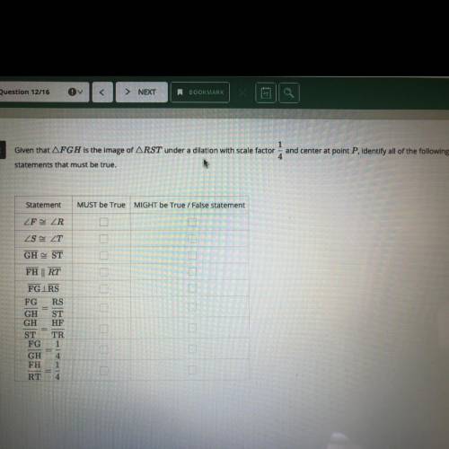 PLEASE HELP :(

Given that FGH is the image of RST under a dilation with scale factor
and center a