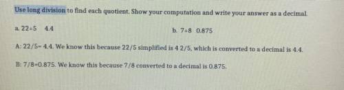 This is correct but can somebody show the long division:( i’ll give brainliest
