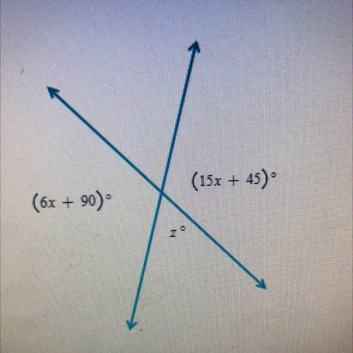 Find the values of x and z.