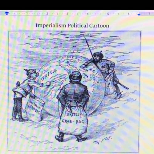 What do you think this political cartoon is saying
about European
Imperialism?