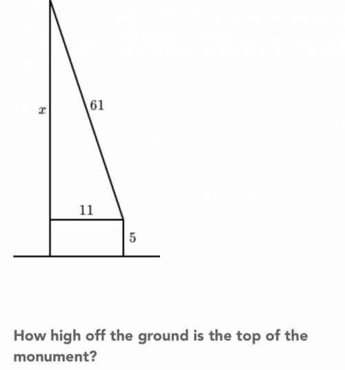 A Monument in the shape of a right triangle sits on a rectangular pedestal that is 5 meters high an