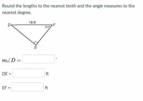 Find the unknown side lengths and angle measurements.