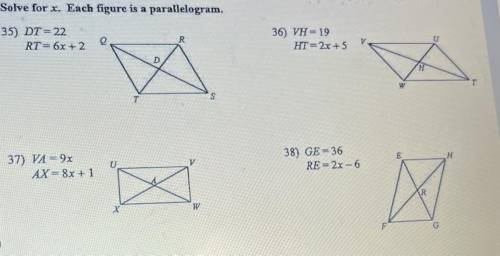 Please explain to me how to solve for x. Picture attached