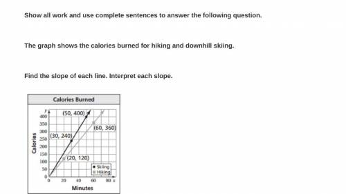 Show all work and use complete sentences to answer the following question.

The graph shows the ca