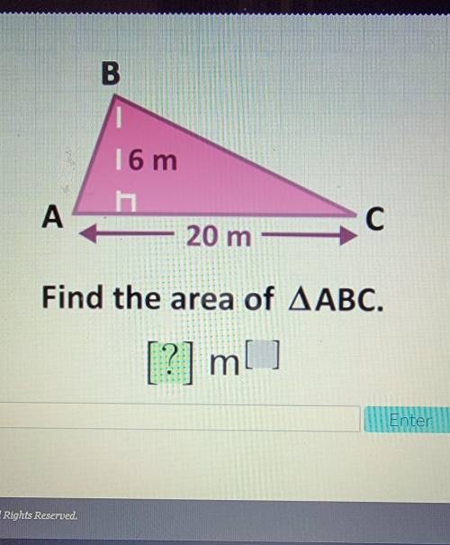 Find the area of ABC​