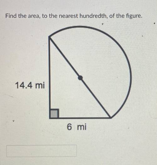 Find the area, to the nearest hundredth, of the figure