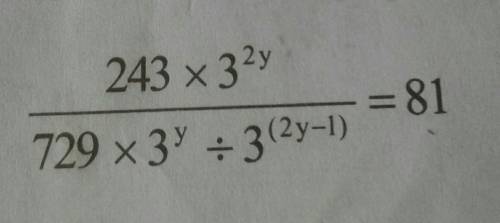 Find the value of y ​