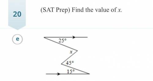 Just find the value of x