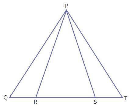 There is one pair of congruent triangles in the figure. Identify the congruence using proper notati