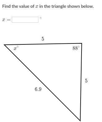 Find the value of 1 in the triangle shown below.