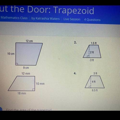 Ok I really don’t understand this

Please Find the area for each trapezoid, I barely have any time
