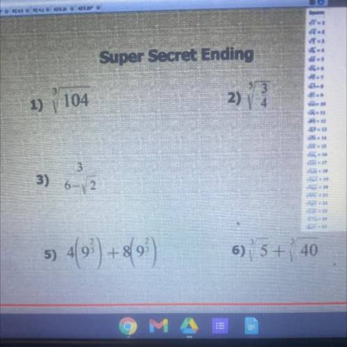 Simplifying radicals