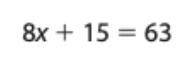 Solve the equation STEP BY STEP. Remember to work BACKWARDS from the Order of Operations: SMEG inst