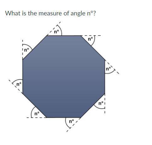 What is the measure of angle n?