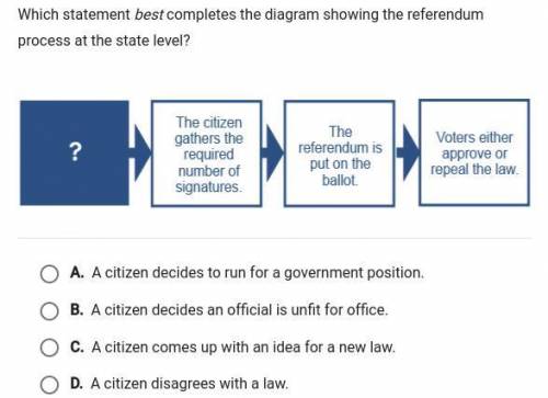 Which statement best completes the diagram showing the referendum process at the state level
