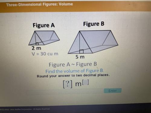 Find the volume of figure b which is the same shape as figure a but much bigger