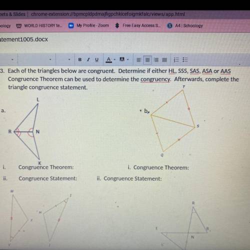 ASAP help me am failing math and I need help! Just the congruence theorem and statement on both tri