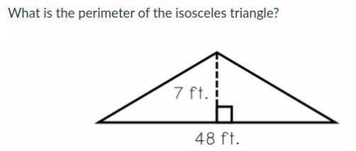 What is the perimeter of the isosceles triangle