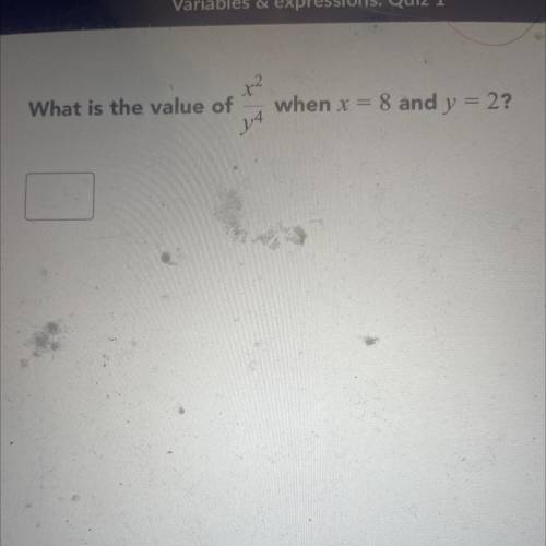What is the value of
when x = 8 and y = 2?