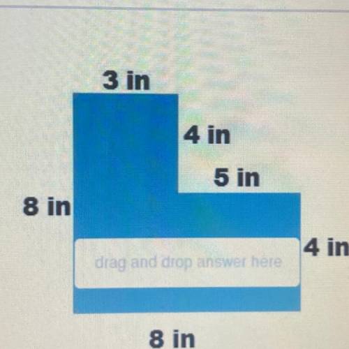 Find the area of this shape 3in, 4in, 8in, 5in, 4in, 8in