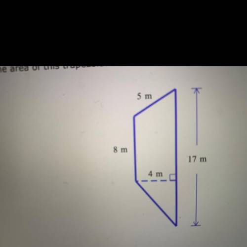 Find the area of this trapezoid include the correct unit in ur answer
