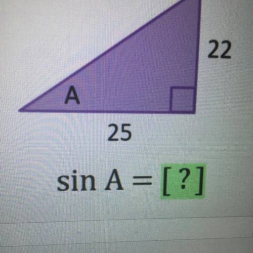 Plz help
Find the trig ratio. Round to
the nearest tenth.
sin A = [?]