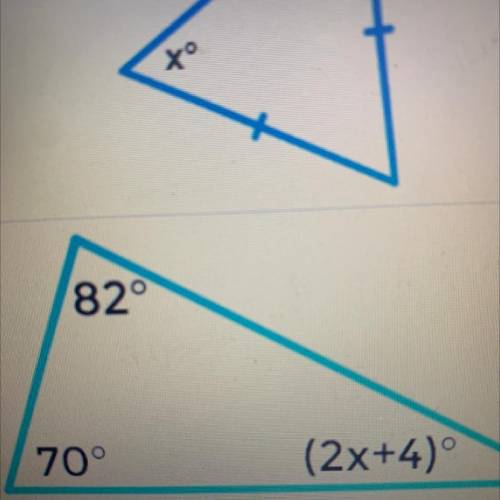 Can someone explain how to solve and find x on the triangle