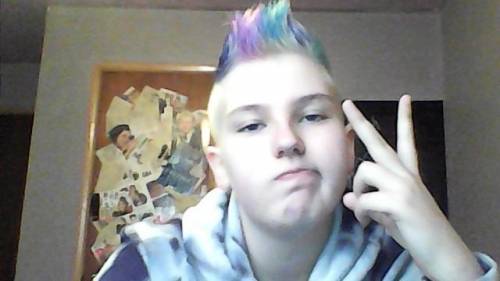 I DYED MY HAIR (also the sides look bald but they are just bleached really blonde)